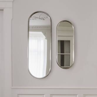AYTM Angui spiegel, zilverkleurig, hoogte 78 cm, glas, staal