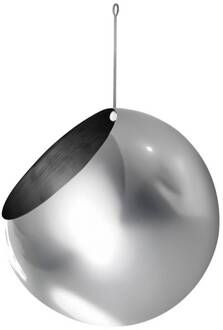 AYTM bloempot Globe, hangend, Ø 17 cm, zilver, roestvrij staal