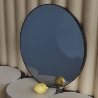 AYTM Circum spiegel, grijs / zwart, Ø 70 cm, glas, MDF hout rookgrijs, zwart