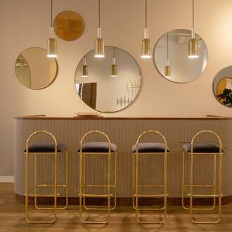 AYTM Circum spiegel, helder / grijsbruin, Ø 50 cm, glas, hout helder, taupe