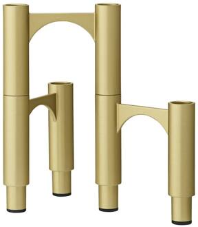 AYTM Compono kandelaar, goud, h 12 cm, aluminium, set van 3