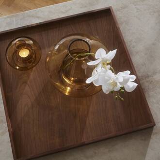 AYTM Dienblad Unity, walnoot, lengte 52 cm, breedte 52 cm, hout donker walnoot