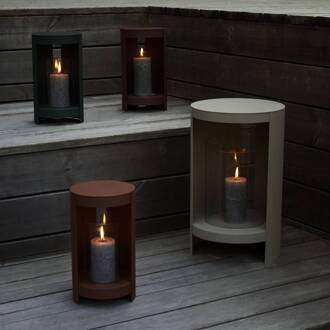 AYTM lantaarn Ora, donkerrood, hoogte 28,2 cm, glas, aluminium bordeaux rood