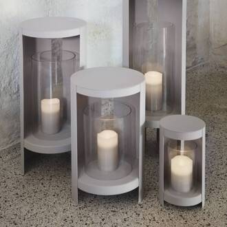 AYTM Ora lantaarn, grijsbruin, hoogte 58,4 cm, glas, aluminium taupe