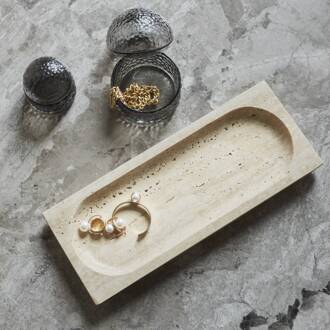 AYTM Regina kom, lengte 40 cm, breedte 16 cm, travertin beige