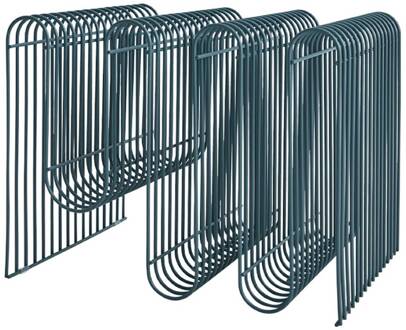 AYTM tijdschriftenhouder Curva, stofblauw, metaal, 41 cm lang