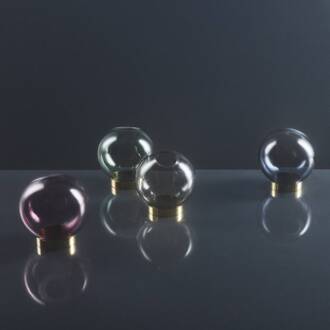 AYTM Vaas Globe, Ø 17 cm, roze / goudkleurig, glas, roestvrij staal rosé, goud