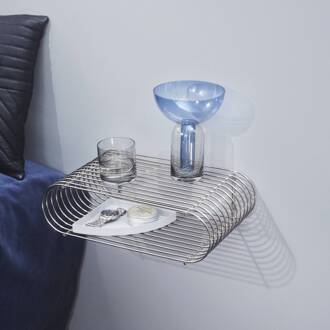 AYTM Vaas Torus, blauw, Ø 25 cm, hoogte 33 cm, glas marineblauw, rookgrijs