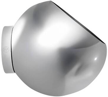 AYTM Wandbloempot Globe, Ø 17 cm, zilver, roestvrij staal