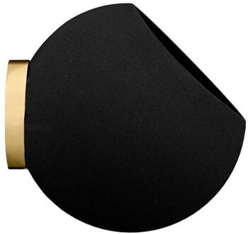 AYTM Wandbloempot Globe, Ø 17 cm, zwart, aluminium zwart, goud