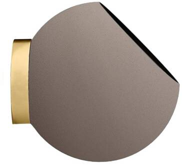 AYTM Wandbloempot Globe, Ø 21 cm, grijsbruin, aluminium taupe, goud