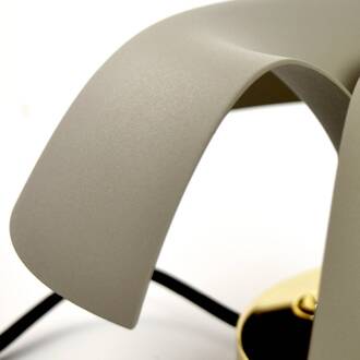 AYTM Wandlamp AYTM Cycnus, taupe, Ø 30 cm, stekker, aluminium, E27