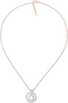 'Azalea' Dames 925 Sterling Zilveren Ketting met Hanger - Zilver/Rosé ZH-7095/1 Zilver en roségoud - One Size