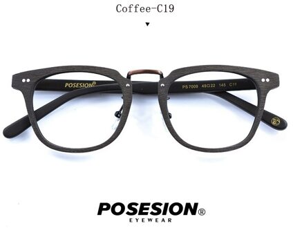AZB Vintage Houten Mannen Brilmonturen Vierkante Recept Optische Bril Frames voor Mannen bril oculos de grau koffie