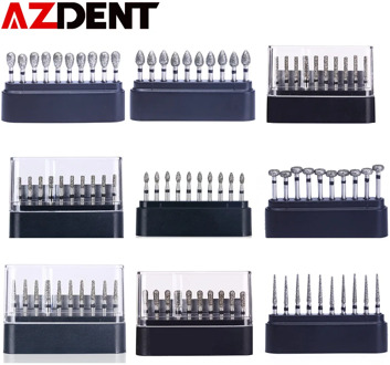 AZDENT 10 pcs/set Dia.1.6mm Dental Diamond Burs Drills High Speed Handpiece Polishing Whitening Product