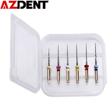 AZDENT 6pcs/pack SX-F3 Dental Instrument Files Root Canal Engine Use Endondontic Root Canal Machine Use