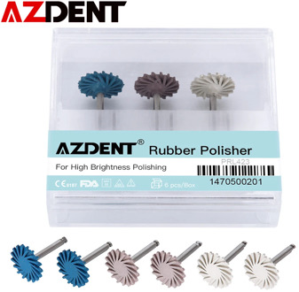 AZDENT 6pcs/Set Dental Composite Resin Wheel High Efficiency for Dentists Teeth Care Tools Teeth Whitening Diamond System Polish