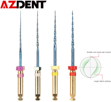 AZDENT Engine Use NiTi Rotary File Endo Root Canal Instruments Universal Engine Use Blue Endondontic Root Canal Dentist Tools