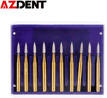 Azdent FG7901 FG7902 Trimming Finishing Drills Dental Burs Tungsten Carbide Dental Clinic Lab Material High Speed Dental Tools