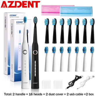 AZDENT Sonic Electric Toothbrush AZ-9 Pro USB Charger Rechargeable Tooth Brushes Replacement Heads Set Adult Timer Brush 5 Modes