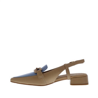 Azelia slingback bit | dames | maat: | leer - maat 38 Beige