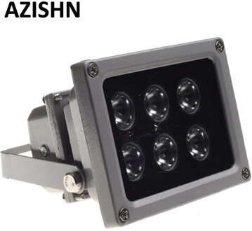 Azishn Cctv Leds Ir Illuminator Infrarood Lamp 6 Pcs Array Led Ir Outdoor Waterdichte Nachtzicht Cctv Vullen Licht Voor cctv Camera LED met 1A adapter