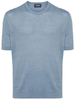 Azzurro T-Shirt Drumohr , Blue , Heren - 2Xl,L