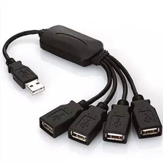 B 4Port Hub Uitbreiding Adapter Splitter Voor Laptop Universele Snellader Kabel
