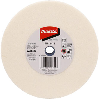 B-51926 | Slijpsteen 150x16x12,7mm | WA60K - B-51926