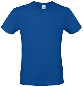 B&C Blauw basic t-shirt met ronde hals voor heren van katoen