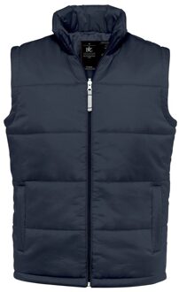 B&C Gewatteerde bodywarmer - voor heren - donkerblauw - nylon - outdoor - vrije tijds jas