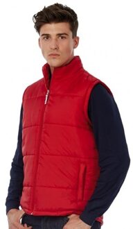 B&C Gewatteerde bodywarmer - voor heren - rood - nylon - outdoor - vrije tijds jas