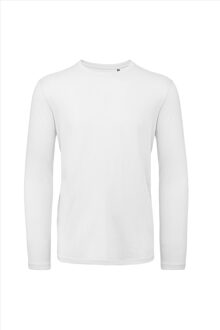 B&C Heren Longsleeve Tshirt - Kleur: Wit, Maat: L