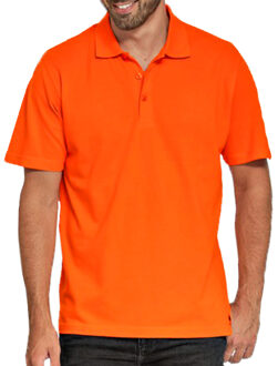 B&C Oranje poloshirt / polo t-shirt basic van katoen voor heren