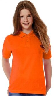 B&C Oranje poloshirt voor meisjes