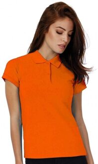 B&C Oranje poloshirts voor dames - Holland feest kleding - Supporters/fan artikelen - Werkkleding polo L (40/52)