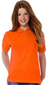 B&C Polo shirt oranje voor meisjes