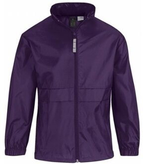 B&C Regenjas - kinderen - paars - sirocco windjas - nylon 12-13 jaar (152/164)