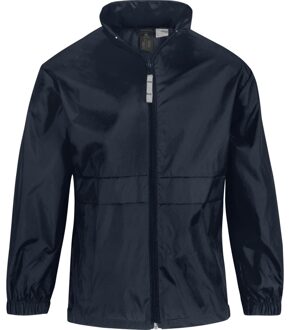 B&C Regenkleding voor jongens/meisjes - donkerblauw - Sirocco windjas/regenjas - kinderen