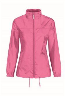 B&C Windbreaker - dames -roze - met capuchon 2XL (44)