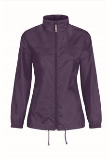 B&C Windbreaker - paars - Sirocco windjas - met capuchon - dames