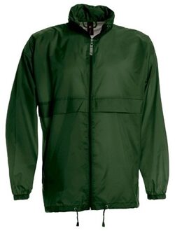 B&C Windbreaker - sirocco windjas - donkergroen - heren met capuchon