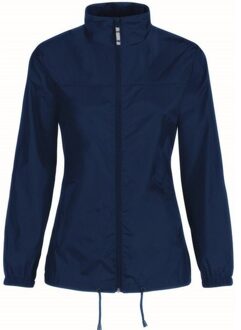 B&C Windjas/regenjas voor dames donkerblauw maat XS