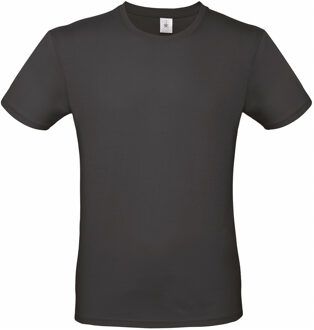 B&C Zwart basic grote maten t-shirt - met ronde hals - voor heren - katoen 3XL