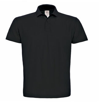 B&C Zwart poloshirt / polo t-shirt basic van katoen voor heren