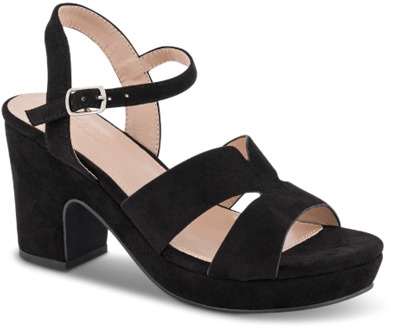 B&Co Chunky High Heel Sandal B&Co , Black , Dames - 38 Eu,37 Eu,39 EU