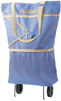 B-LIFE Folding Shopping Cart Stair Climber Bag with Wheels Foldable Compact Grocery Pull-Bag Waterproof Lightweight Storage