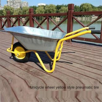 B-LIFE Heavy Duty Tuin Dumper Wagon Carrier Kruiwagen Winkelwagen Gazon Tractor Stalen Frame Luchtbanden 600-Pond Capaciteit P 2