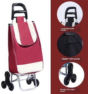 B-LIFE Lichtgewicht Winkelwagentje Met Herbruikbare Verwisselbare Tas Met Compact Staande Vouw Boodschappen Vouwen Draagbare Hand Truck Q 4