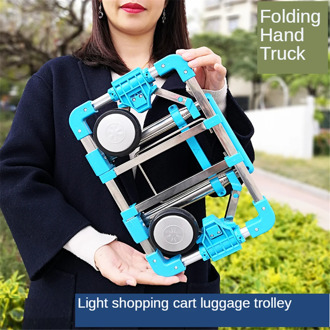 B-LIFE Mini Folding Hand Truck Duty Luggage Cart Portable Foldable Up Dolly Compact and Lightweight
